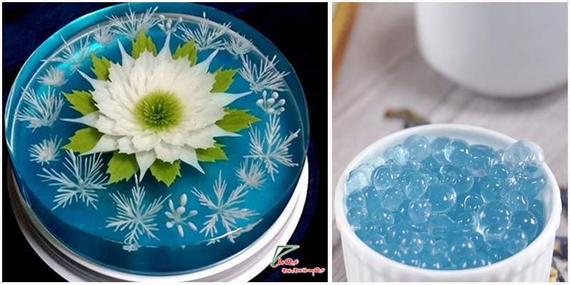 Thạch và trân châu hoa đậu biếc